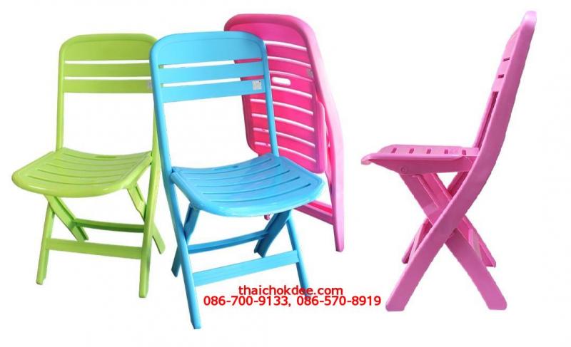 P11009 เก้าอี้พนักพิง (40 x 36.5 x 84 cm) พับได้ คละสี ราคาส่งต่อ 12 ตัว:เฉลี่ย 282.5 บต่อตัว