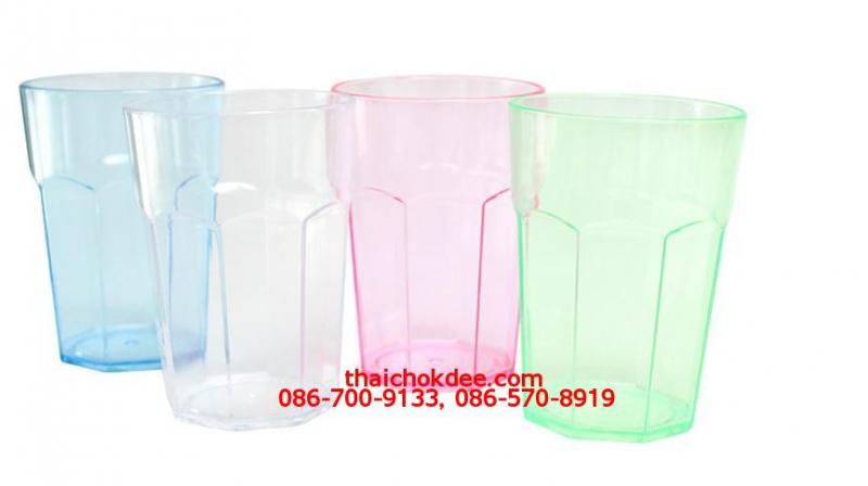 P11031 แก้วพลาสติกใส ตกไม่แตก (8.5 x 8.5 x 11.5 cm) No.571 ราคาส่งต่อ 12 ใบ: 150 บาท