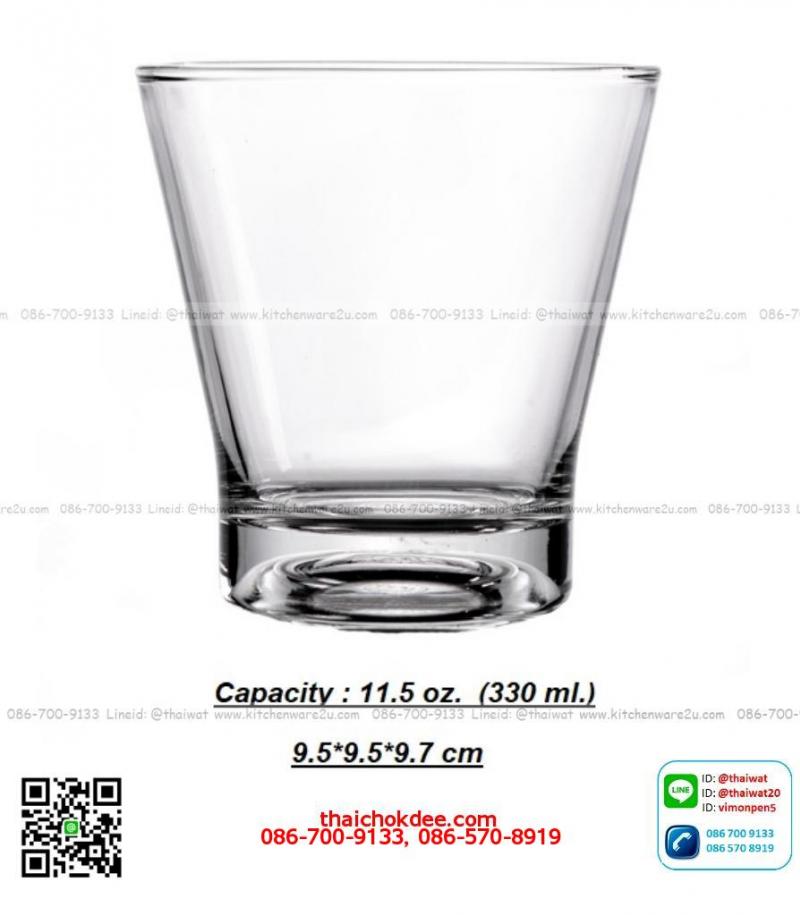 P11364 แก้วใส 11.5 Oz. (330 มิล) (9.5*9.5*9.7 cm) No.105412 ราคาส่งต่อ 1 ลัง : 48 ใบ : 780 บต่อลัง