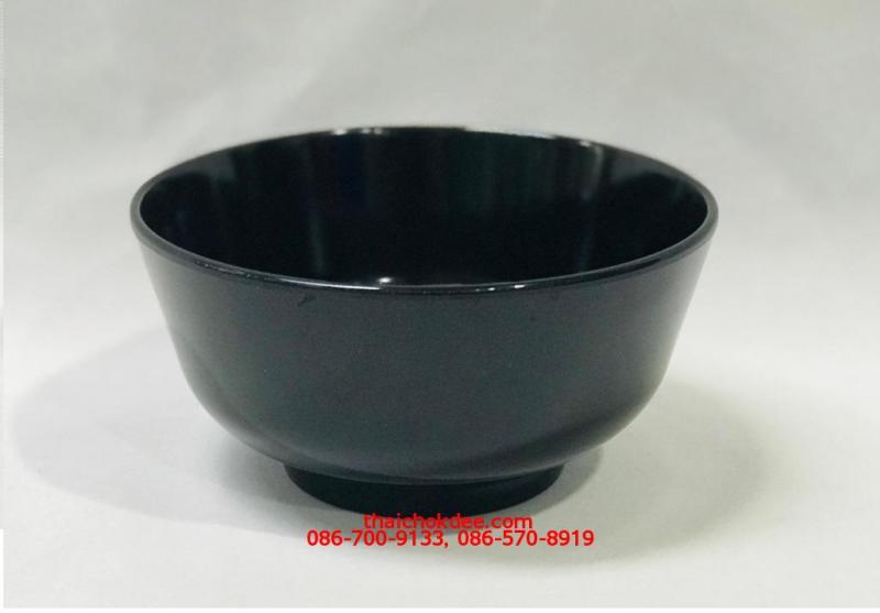 P10946 ชามแบ่ง 4.5 นิ้ว สีดำ เมลามีนแท้ Flowerware เครือซูปเปอร์แวร์ No.B823-4.5 (ราคาส่งต่อ 12 ใบ: เฉลี่ย 28 บ/ใบ)