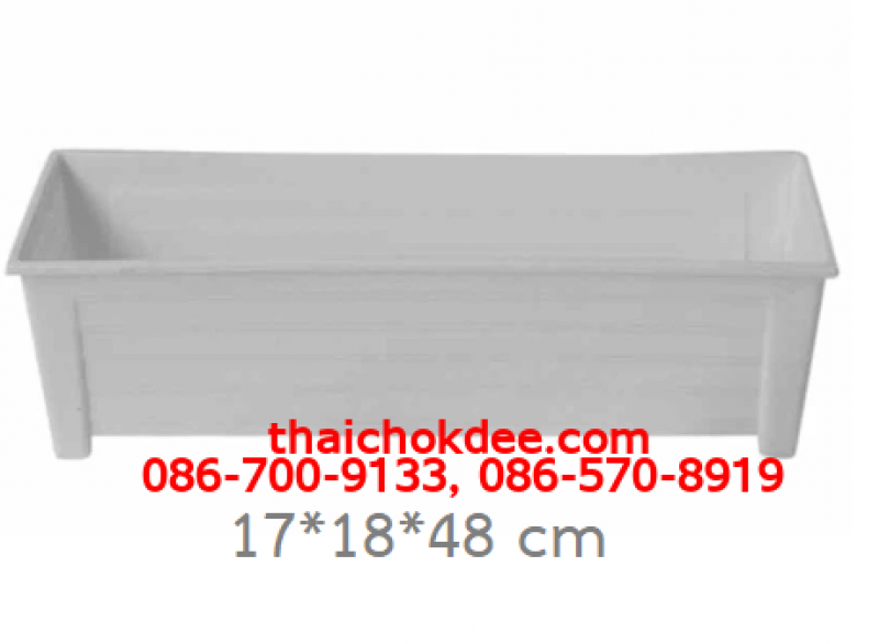 P11783 กระถางเหลี่ยมยาว สีขาว (17*18*48 cm) ราคาขายส่งต่อ 2 โหล: 24 ใบ : เฉลี่ย 95 บต่อใบ