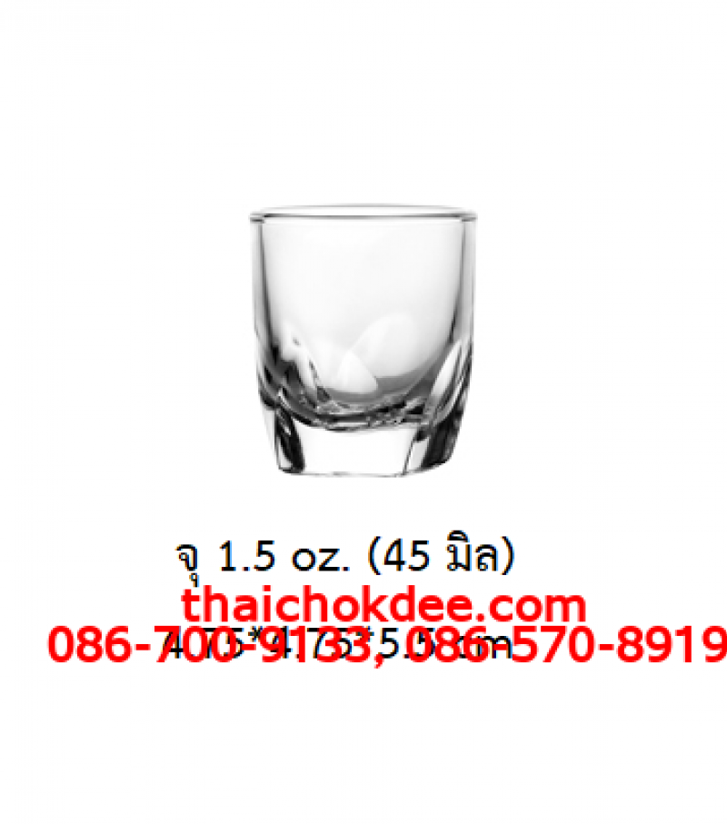 P11844 แก้วช็อท 1.7 Oz. (40 มิล) (4.75*4.75*5.5 cm) No.440902 ราคาส่งต่อ 1 ลัง : 144 ใบ : 1200 บต่อลัง